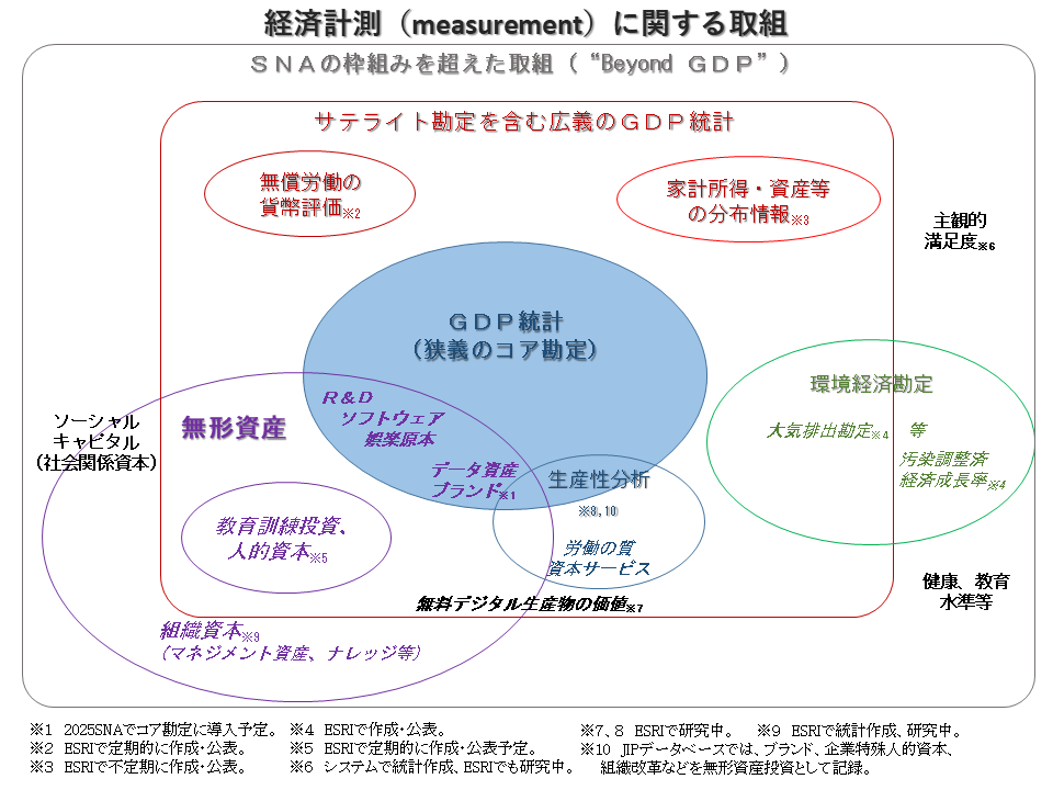 経済計測（measurement）に関する取組の図